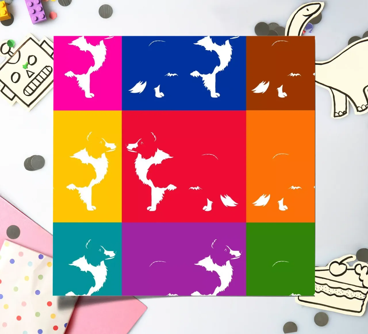 Border collie sticker sheet by Pop dogs