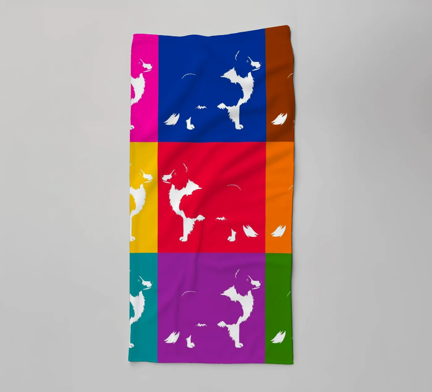 Border collie badhanddoek van Pop dogs