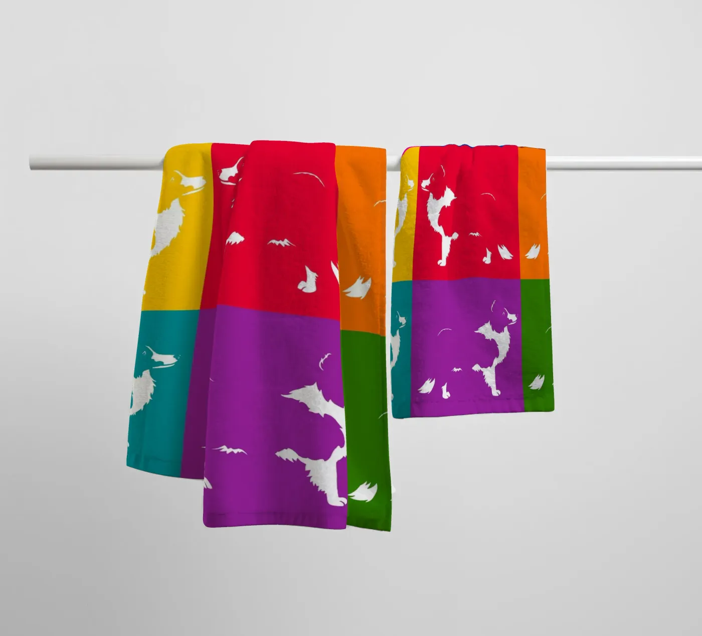 Border collie towel by Pop dogs