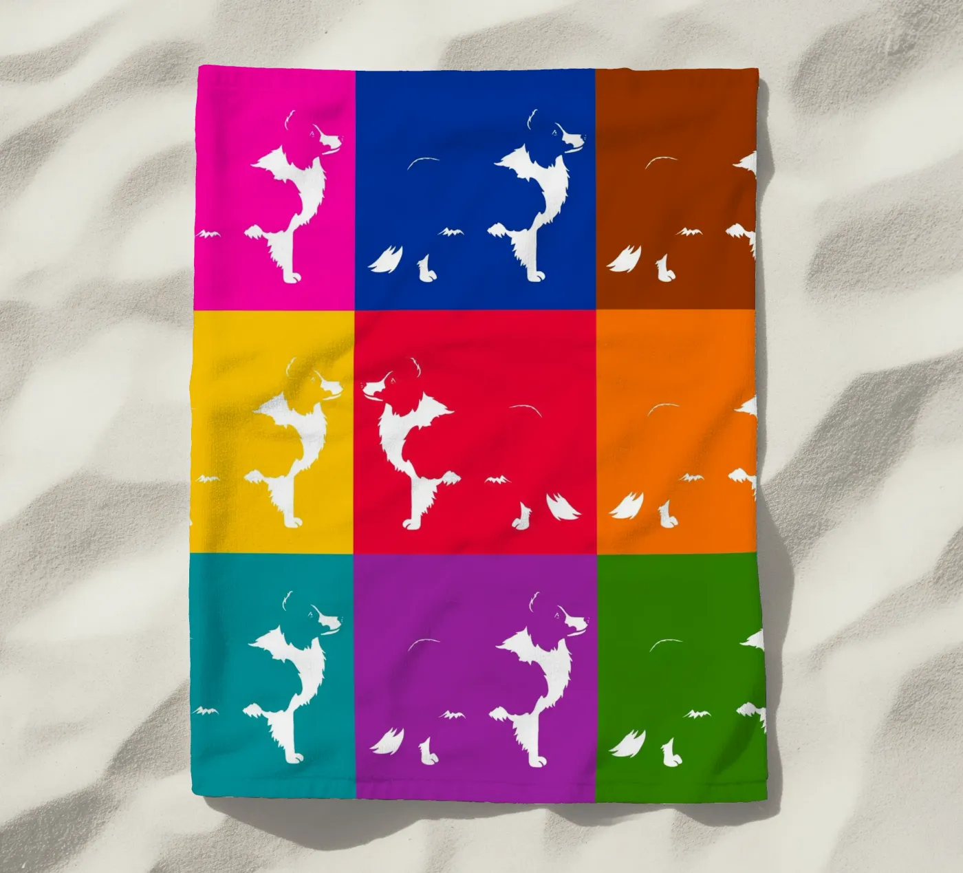 Border collie Strandtuch von Pop dogs