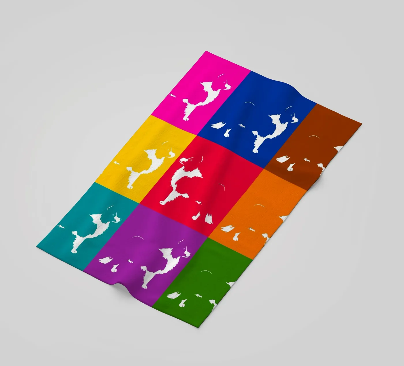 Border collie beach towel by Pop dogs