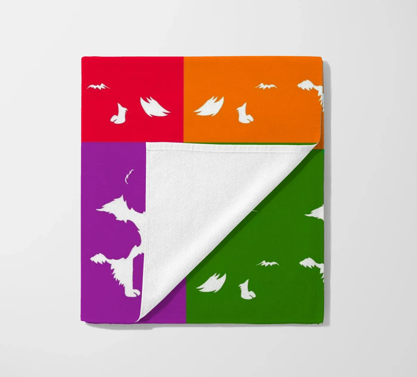 Border collie beach towel by Pop dogs
