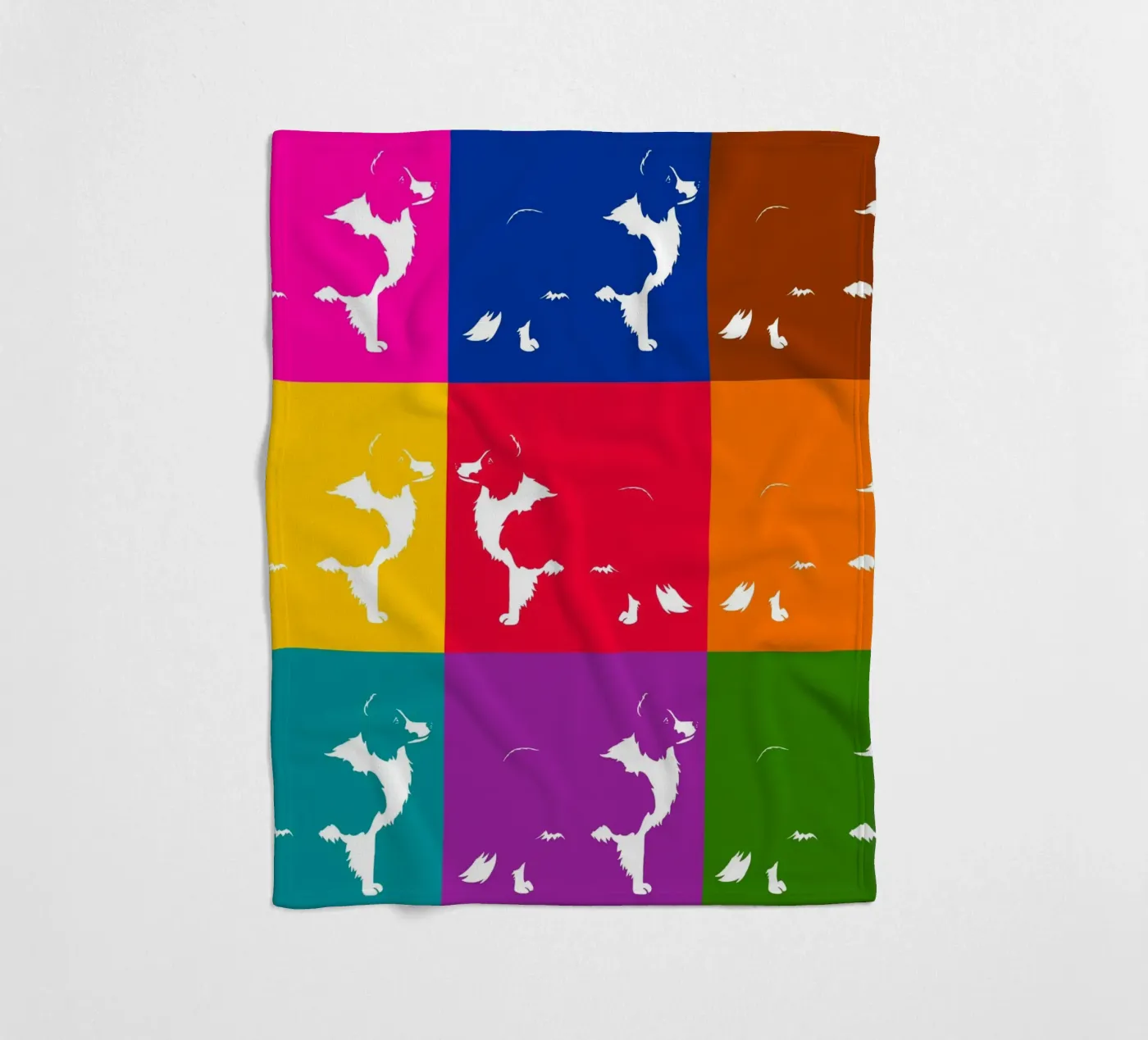 Border collie Fleecedecke von Pop dogs