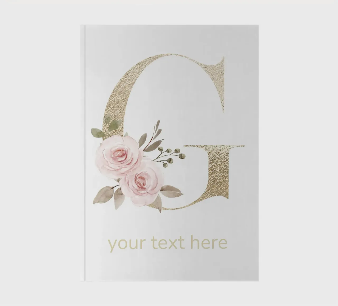 Letter G, Personalized Name Print, Personalized initial notebook by The Custom Letter