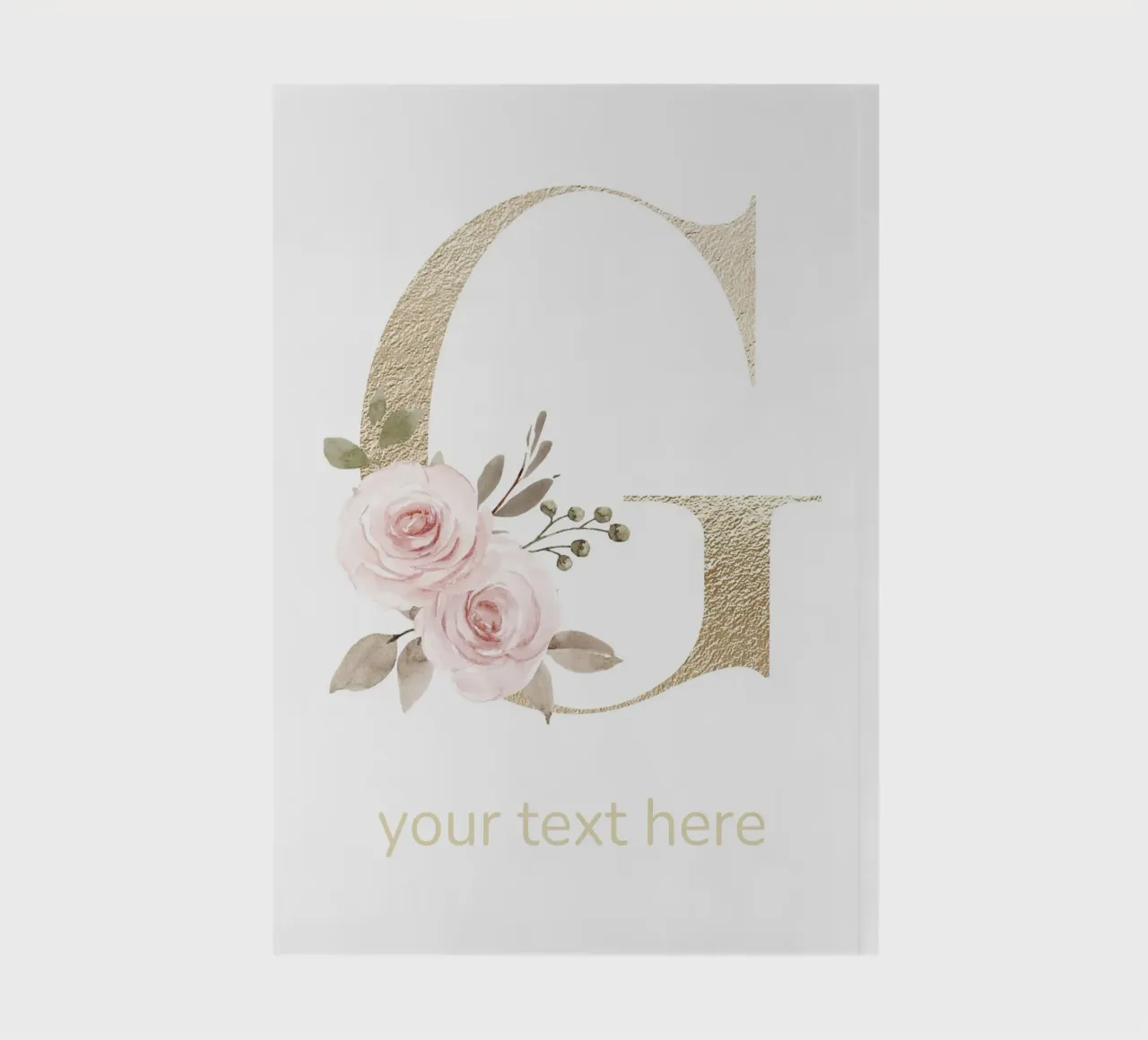 Letter G, Personalized Name Print, Personalized initial notebook by The Custom Letter