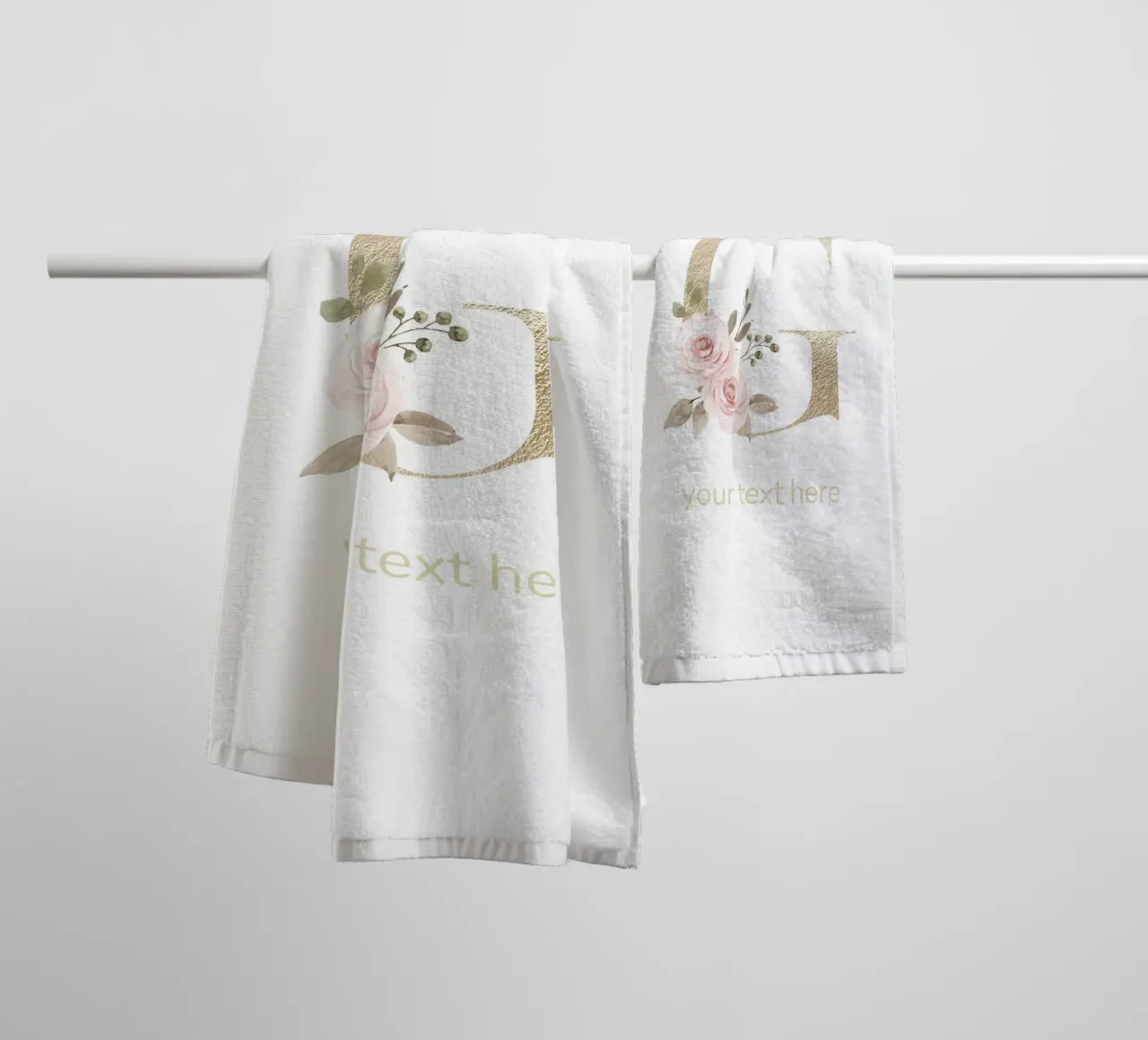 Letter G, Personalized Name Print, Personalized initial towel by The Custom Letter