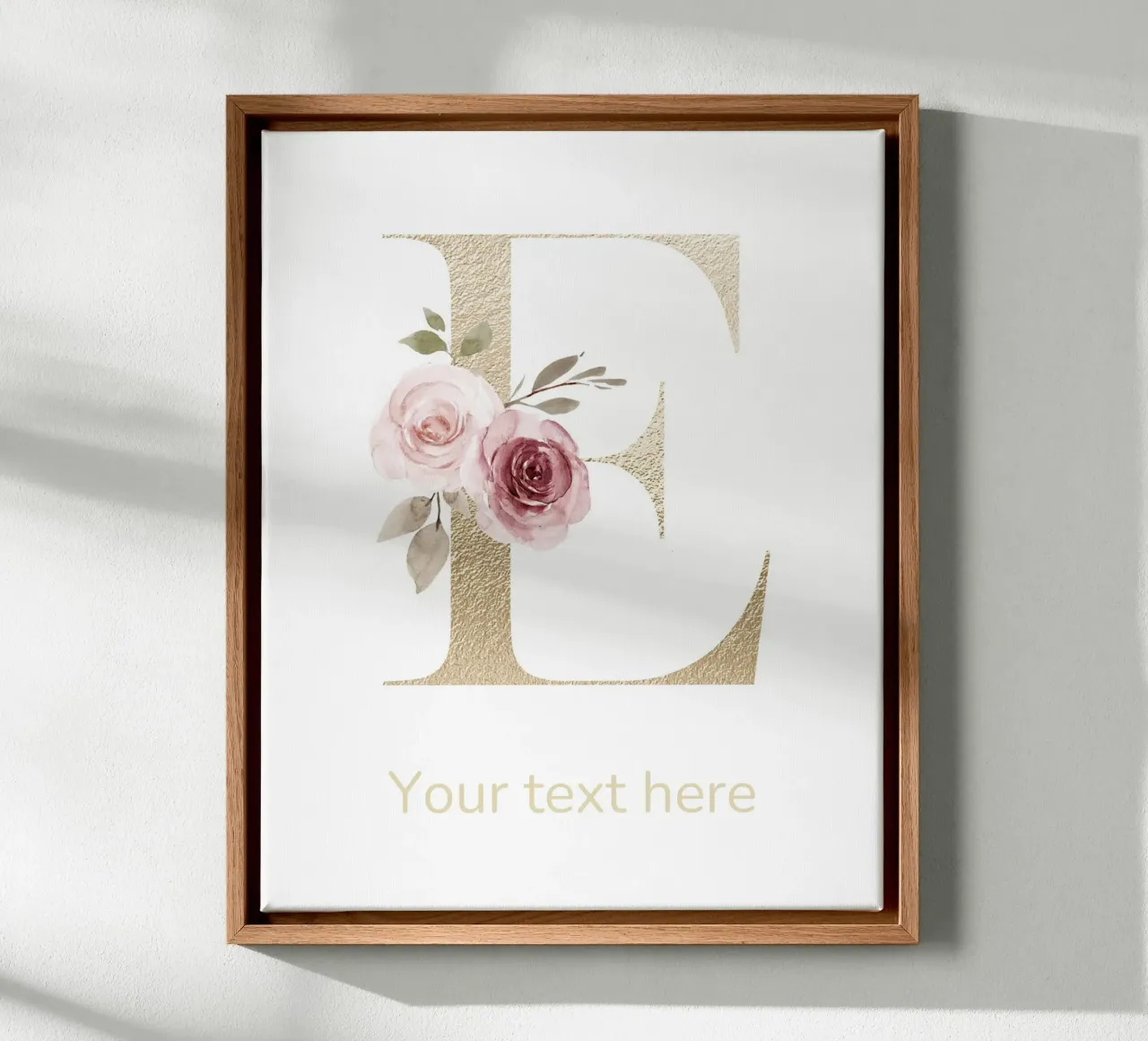 Letter E, Personalized Name Print, Personalized initial canvas by The Custom Letter