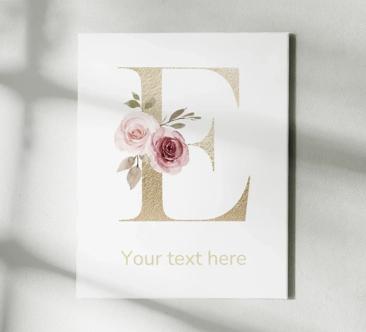 Letter E, Personalized Name Print, Personalized initial canvas by The Custom Letter