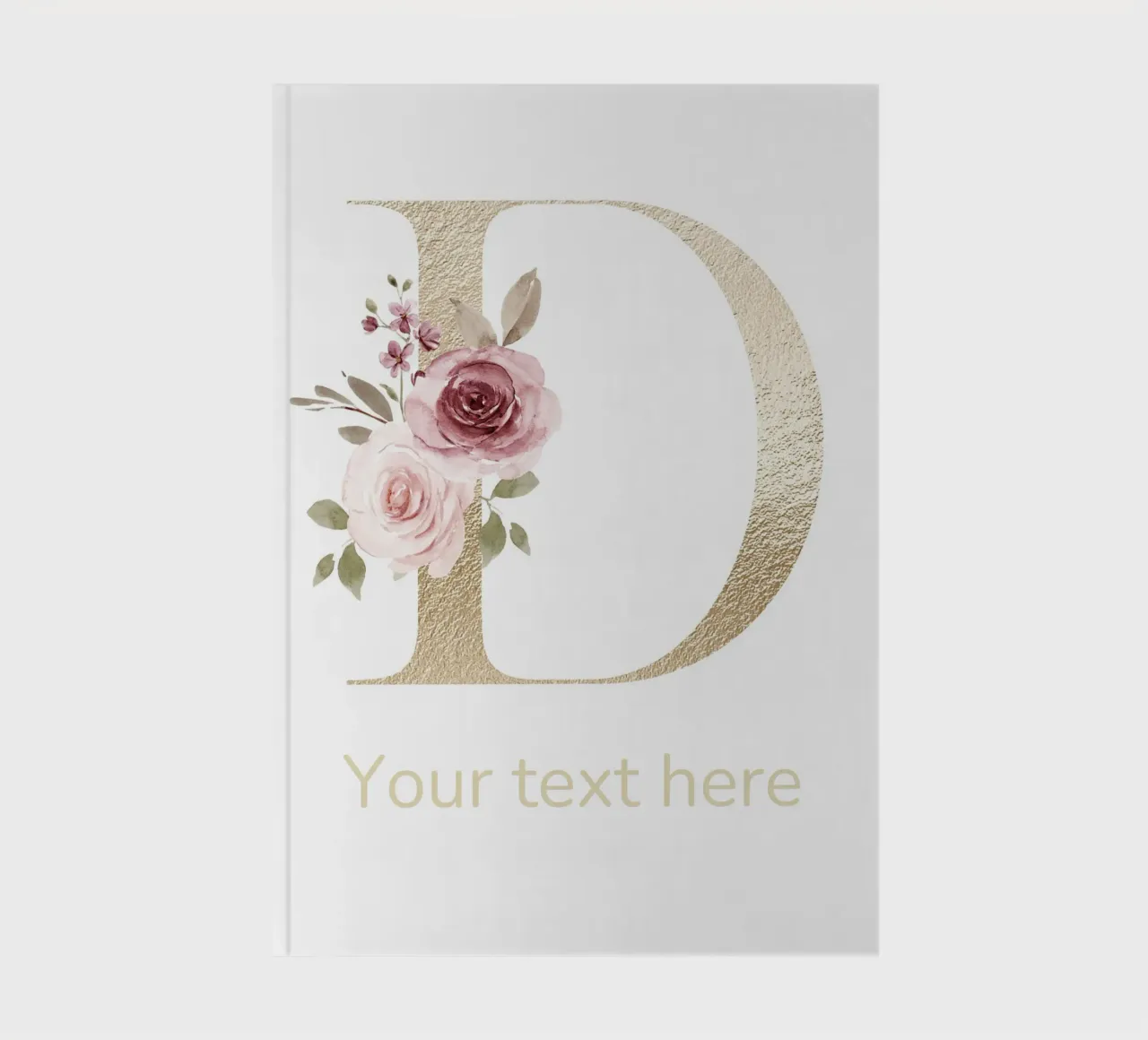 Letter D, Personalized Name Print, Personalized initial notebook by The Custom Letter