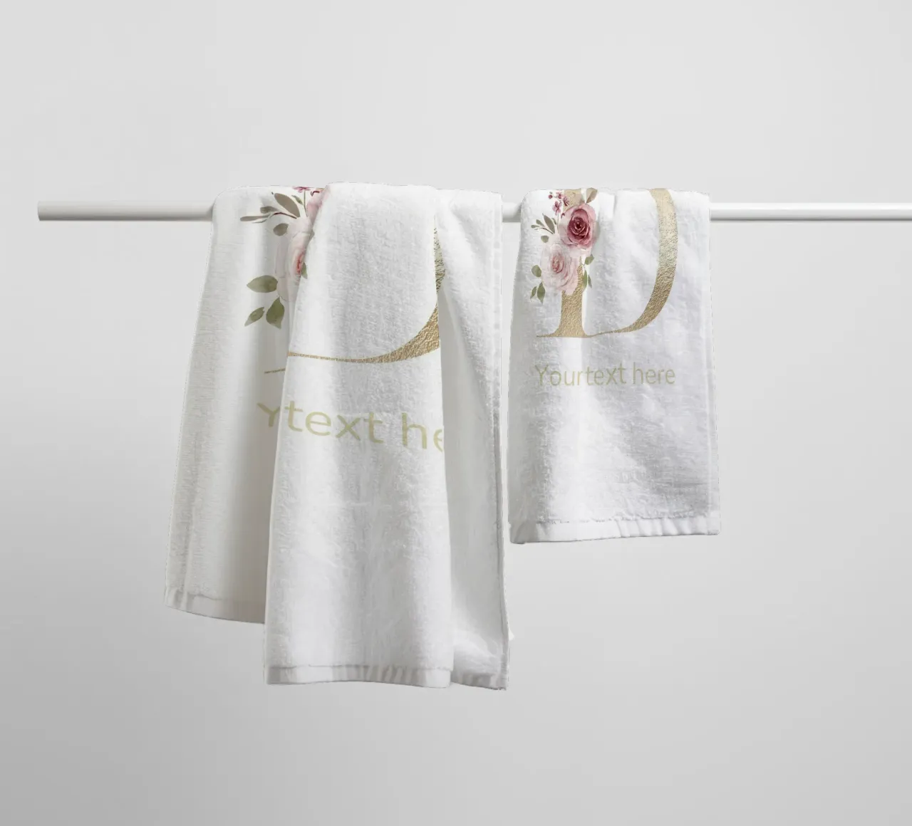 Letter D, Personalized Name Print, Personalized initial towel by The Custom Letter