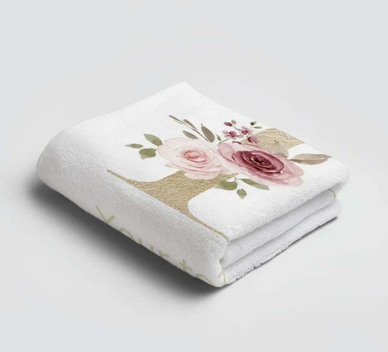 Letter D, Personalized Name Print, Personalized initial towel by The Custom Letter