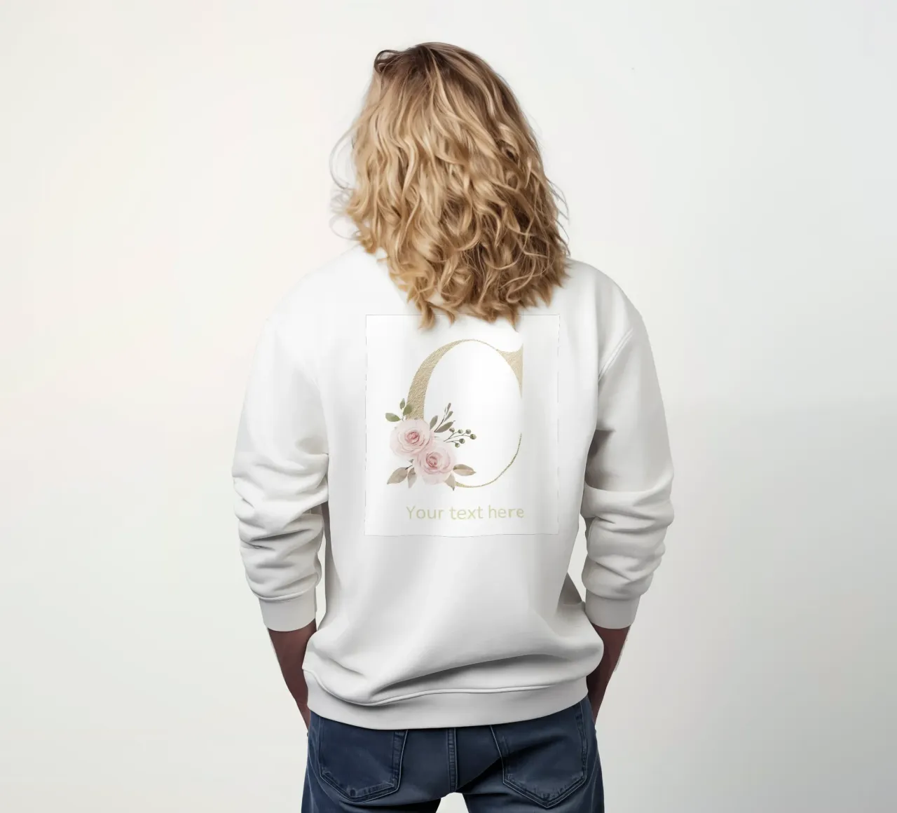 Letter C, Personalized Name Print, Personalized initial sweatshirt by The Custom Letter