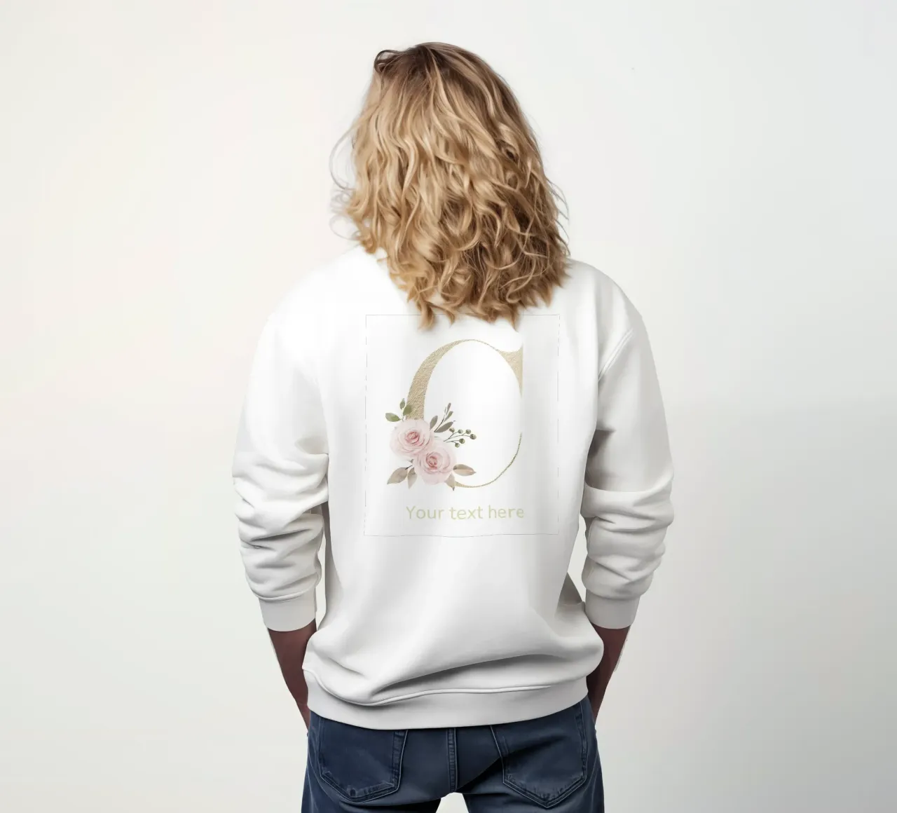 Letter C, Personalized Name Print, Personalized initial sweatshirt by The Custom Letter