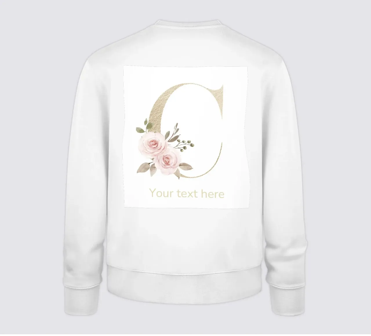 Letter C, Personalized Name Print, Personalized initial sweatshirt by The Custom Letter