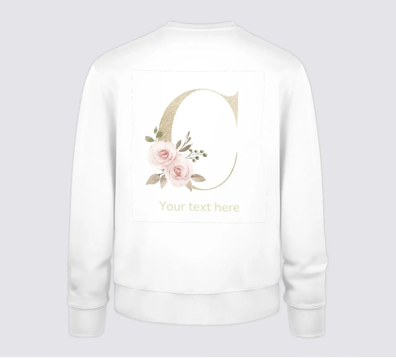 Letter C, Personalized Name Print, Personalized initial sweatshirt by The Custom Letter