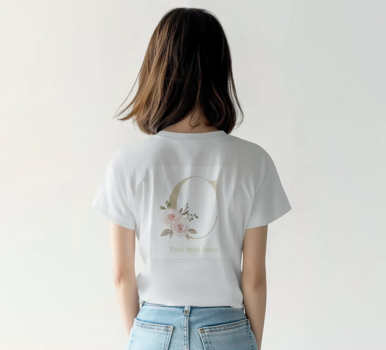 Letter C, Personalized Name Print, Personalized initial t-shirt by The Custom Letter