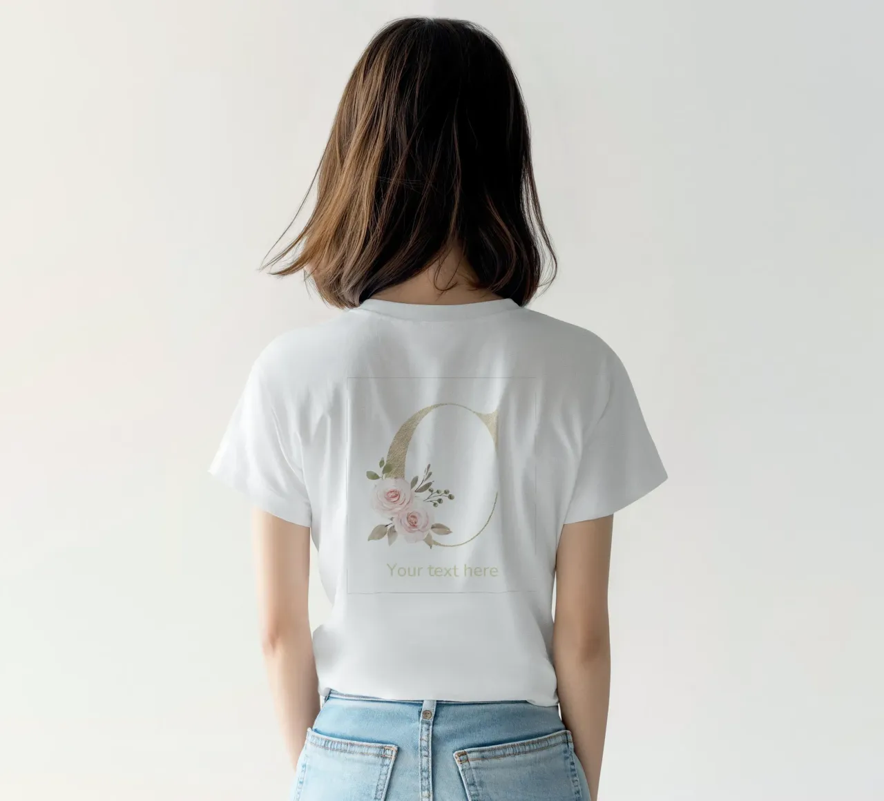 Letter C, Personalized Name Print, Personalized initial t-shirt by The Custom Letter