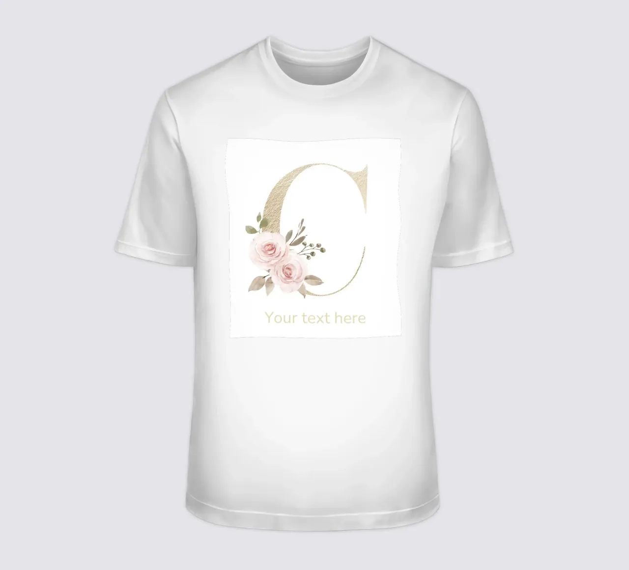 Letter C, Personalized Name Print, Personalized initial t-shirt by The Custom Letter