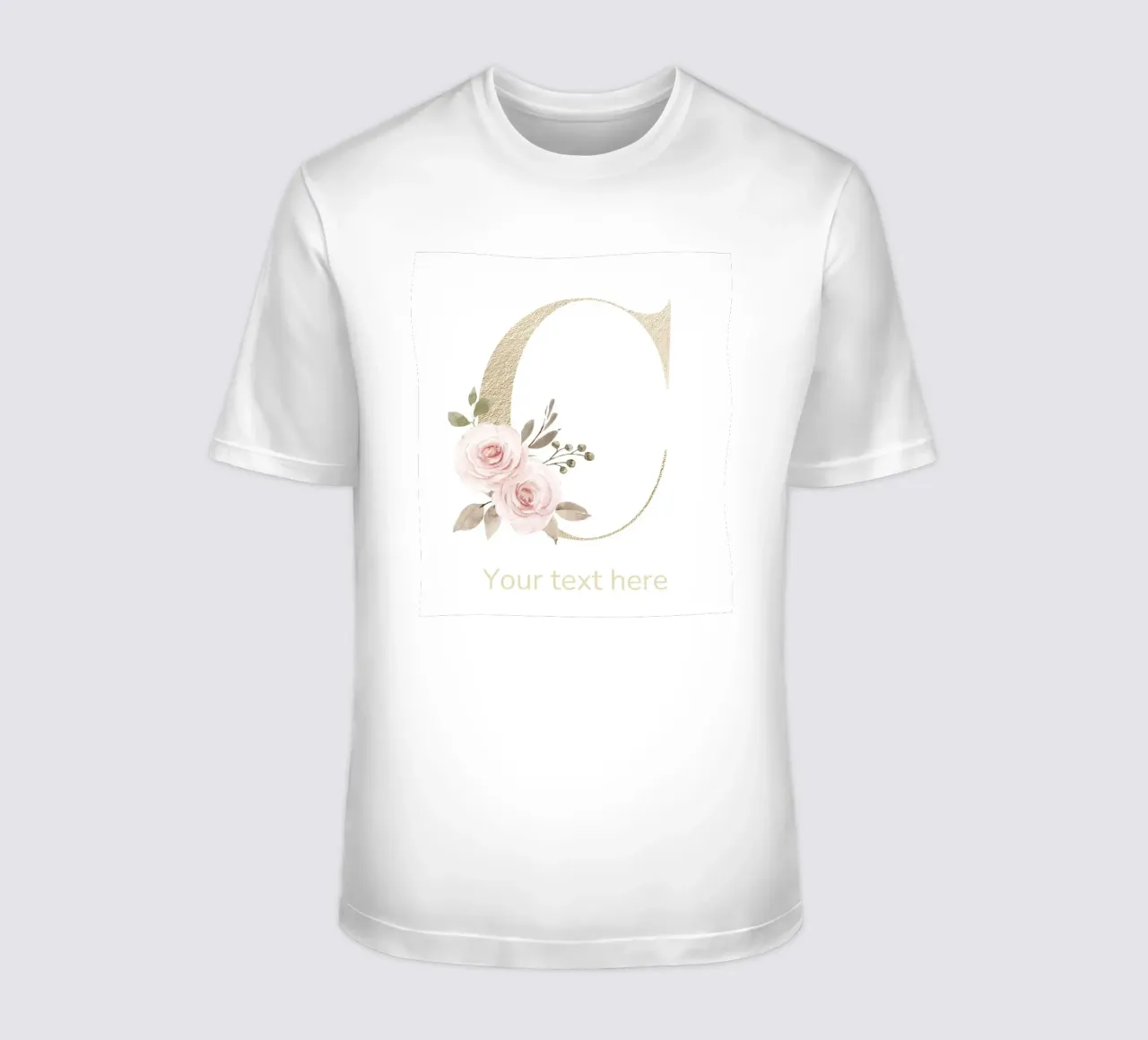 Letter C, Personalized Name Print, Personalized initial t-shirt by The Custom Letter