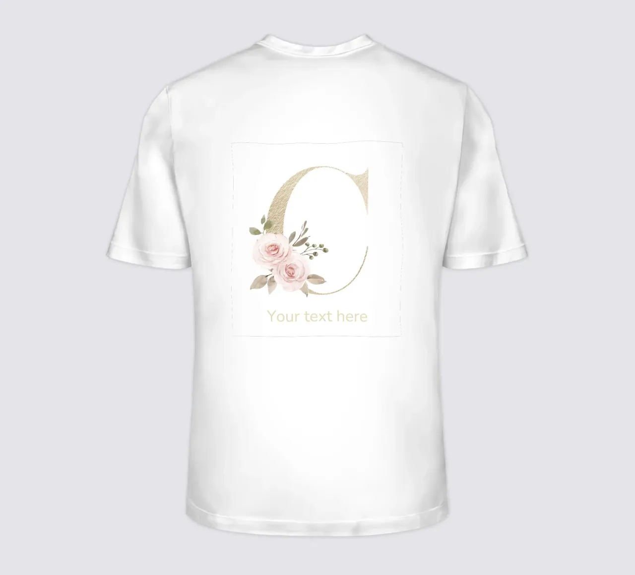 Letter C, Personalized Name Print, Personalized initial t-shirt by The Custom Letter