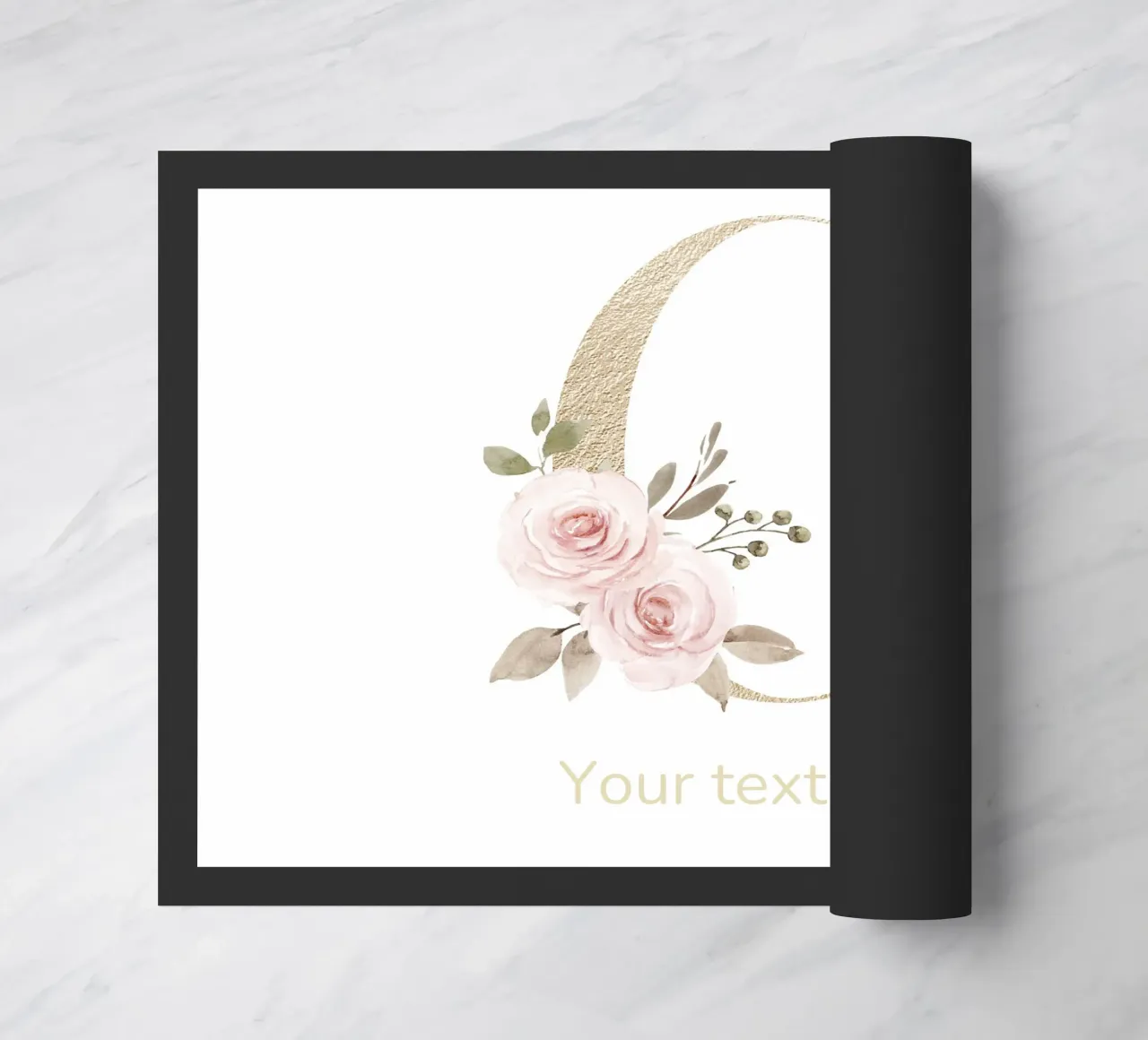 Letter C, Personalized Name Print, Personalized initial doormat by The Custom Letter