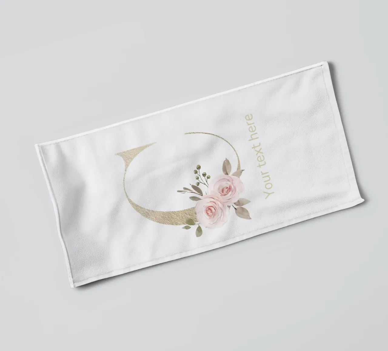 Letter C, Personalized Name Print, Personalized initial towel by The Custom Letter