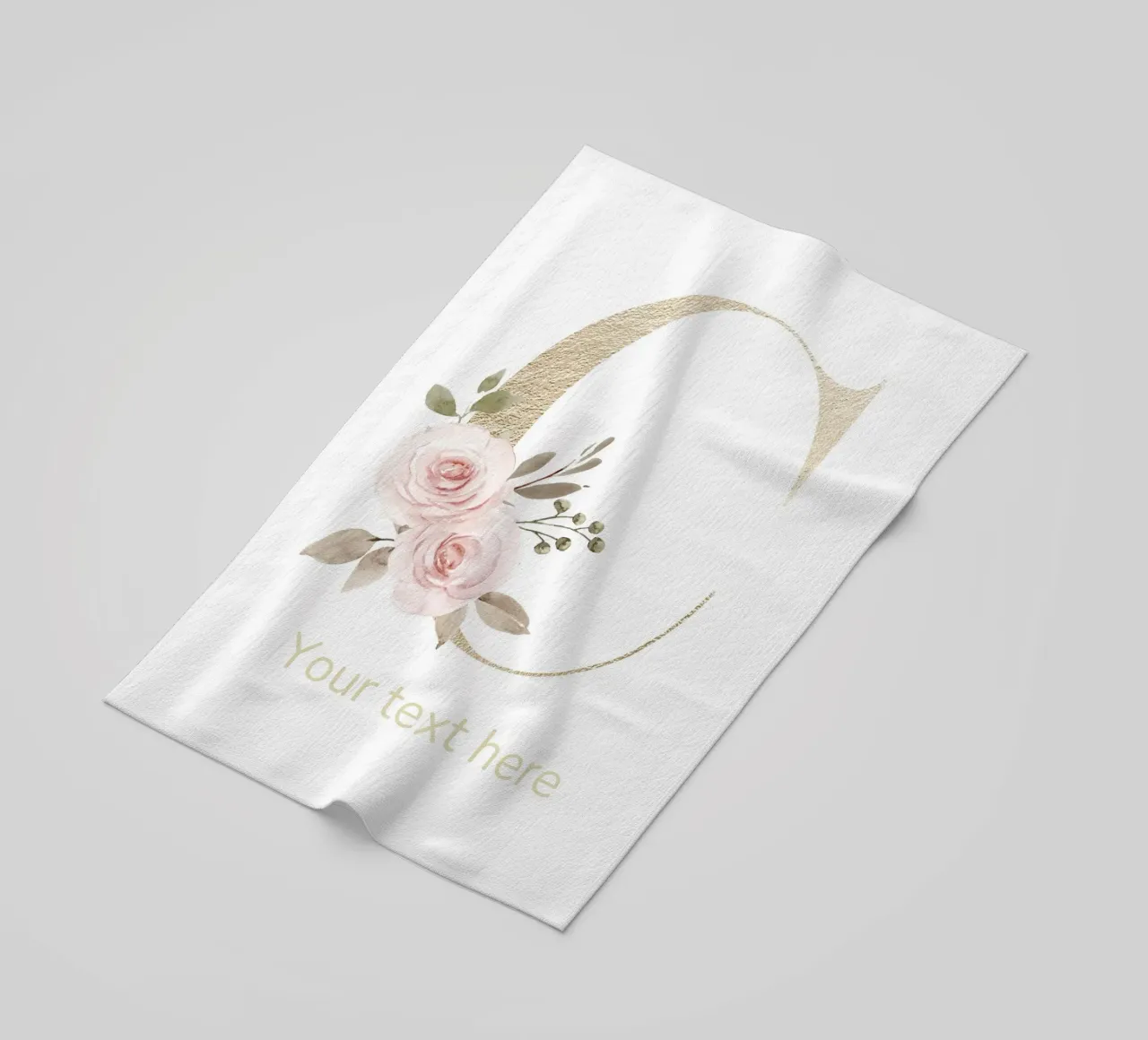 Letter C, Personalized Name Print, Personalized initial beach towel by The Custom Letter