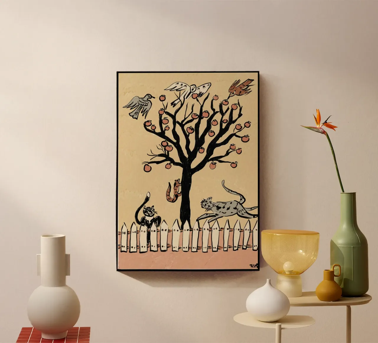 Winter Kaki Tree plexiglass da Raipa Studio