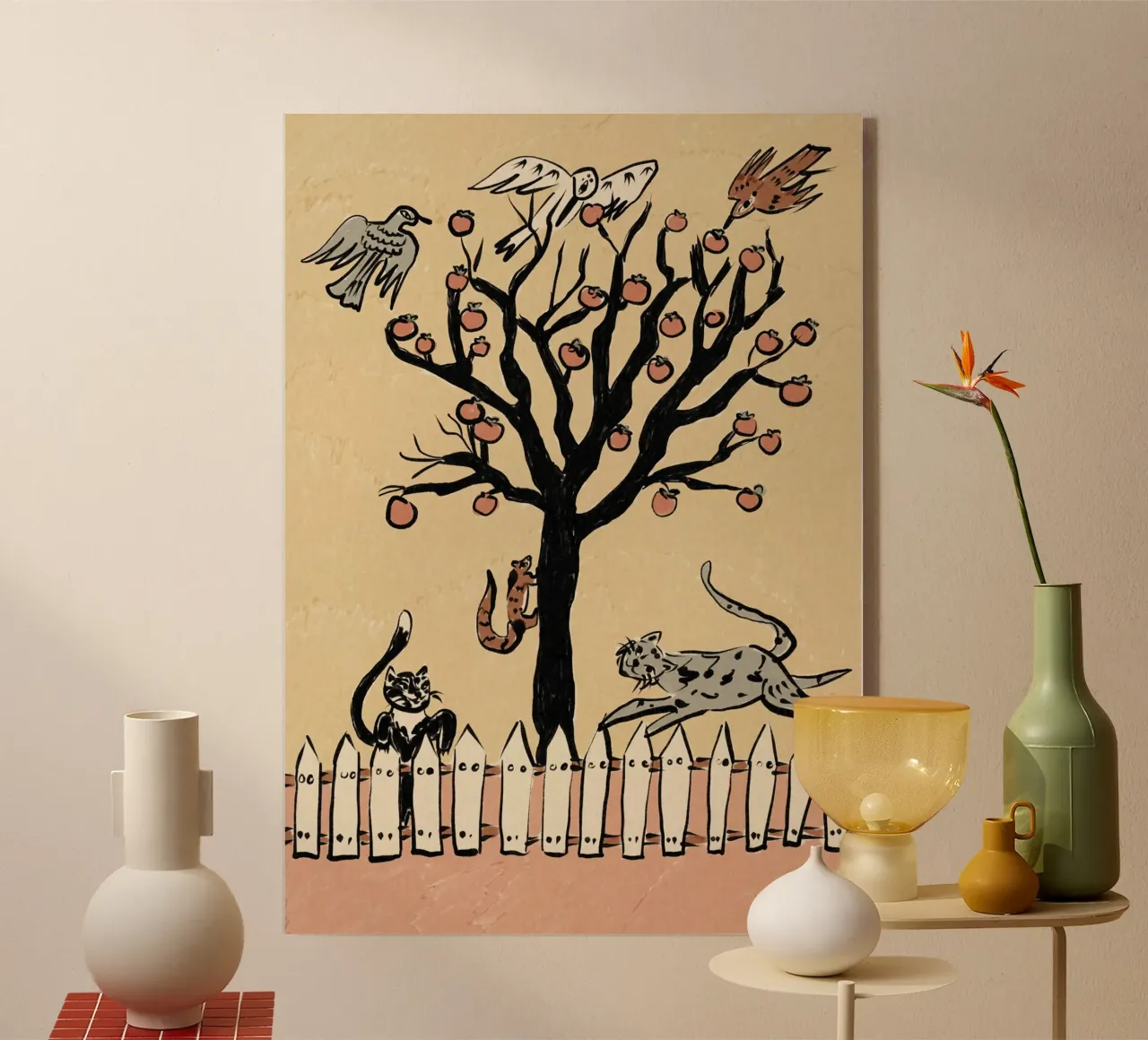 Winter Kaki Tree plexiglass da Raipa Studio