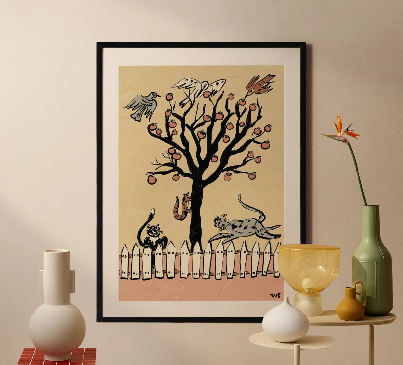 Winter Kaki Tree poster da Raipa Studio
