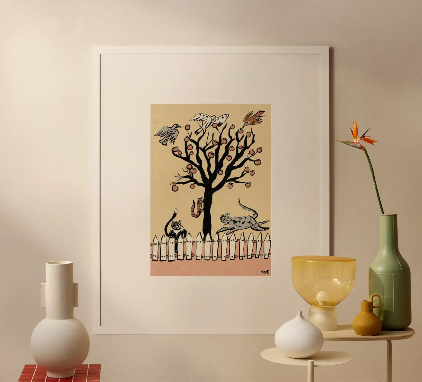 Winter Kaki Tree poster da Raipa Studio