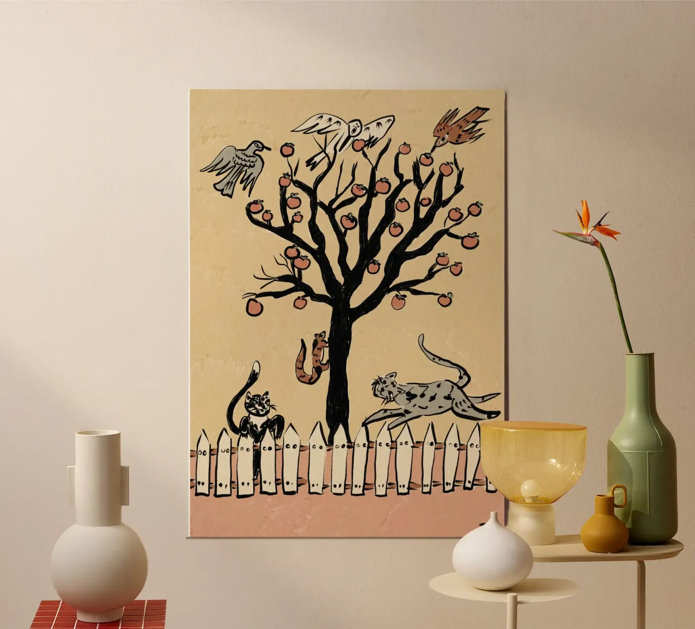 Winter Kaki Tree poster da Raipa Studio