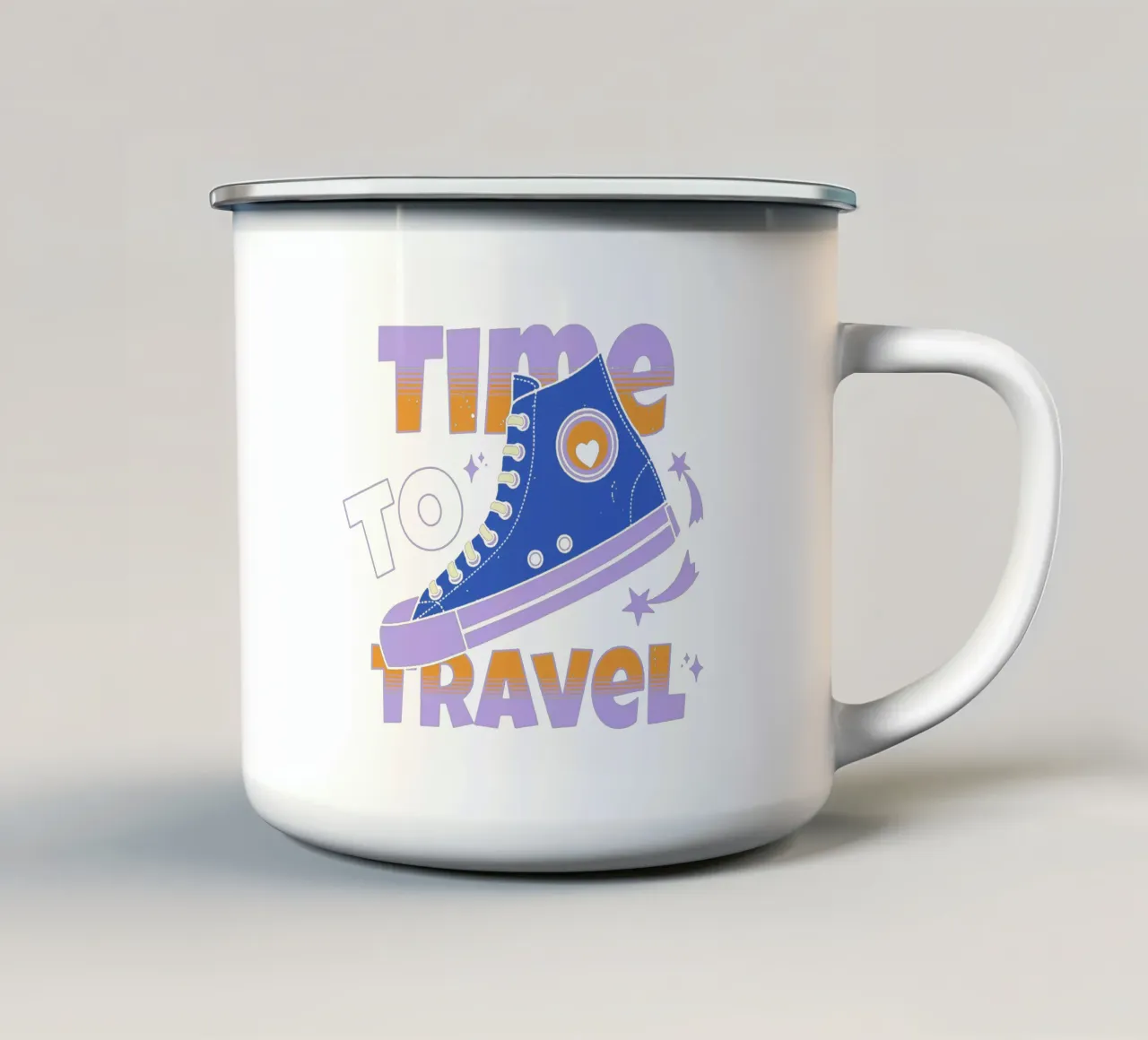 Tempo di viaggiare tazza in smalto da Gunawan Rb