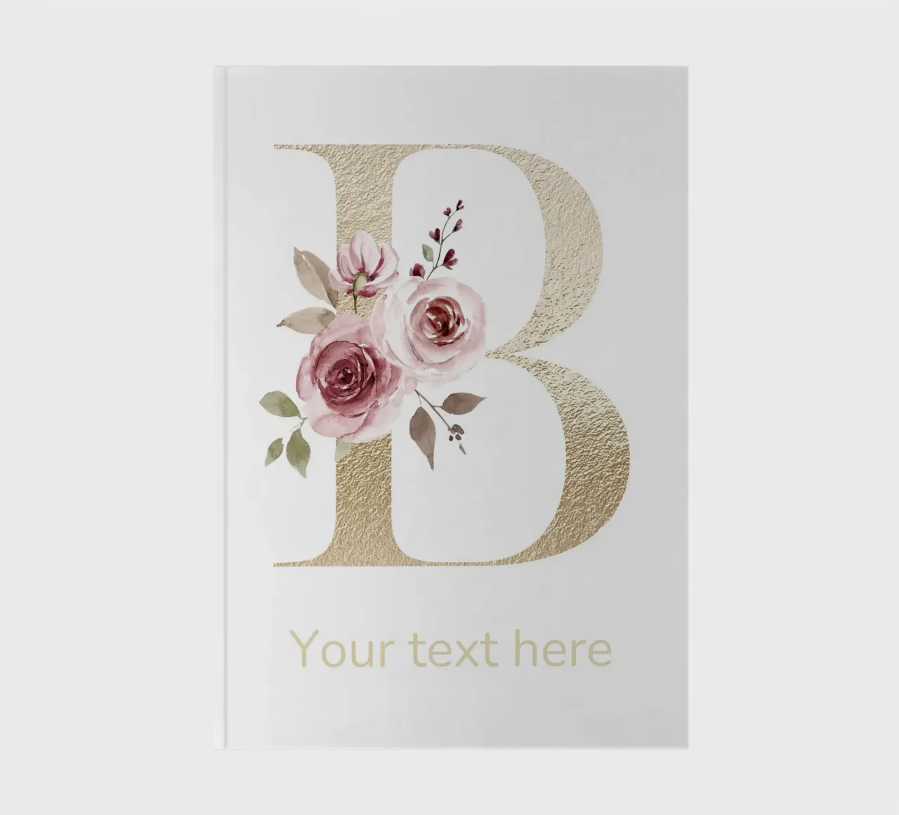 Letter B, Personalized Name Print, Personalized initial notebook by The Custom Letter