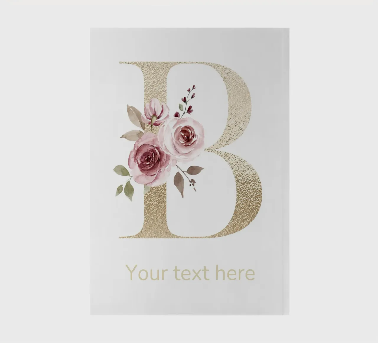 Letter B, Personalized Name Print, Personalized initial notebook by The Custom Letter