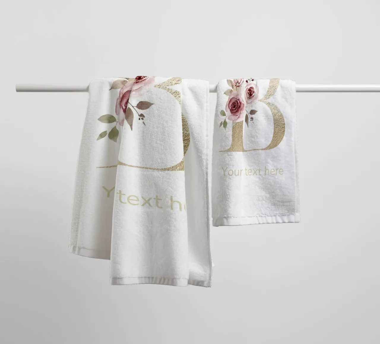 Letter B, Personalized Name Print, Personalized initial towel by The Custom Letter