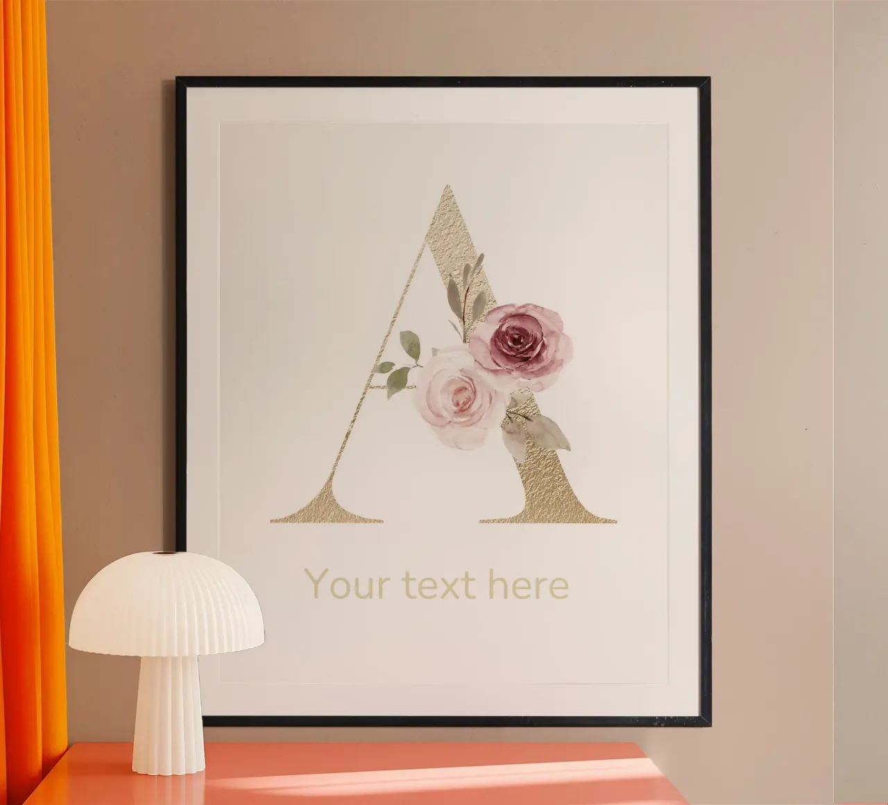 Letter A, Personalized Name Print, Personalized initial hahnemühle by The Custom Letter