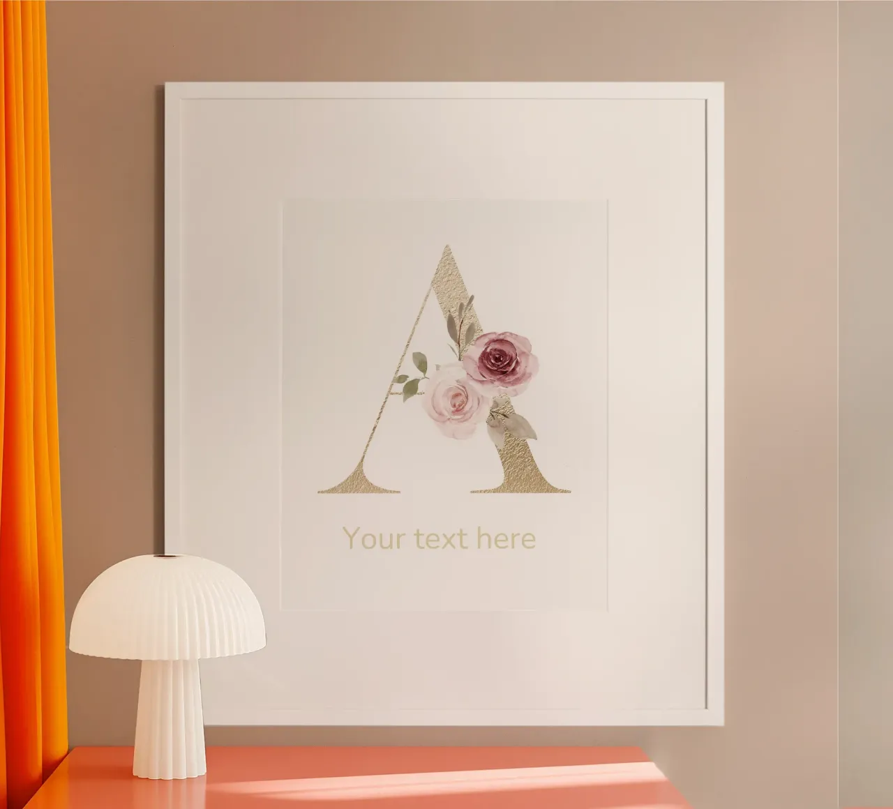 Letter A, Personalized Name Print, Personalized initial hahnemühle by The Custom Letter