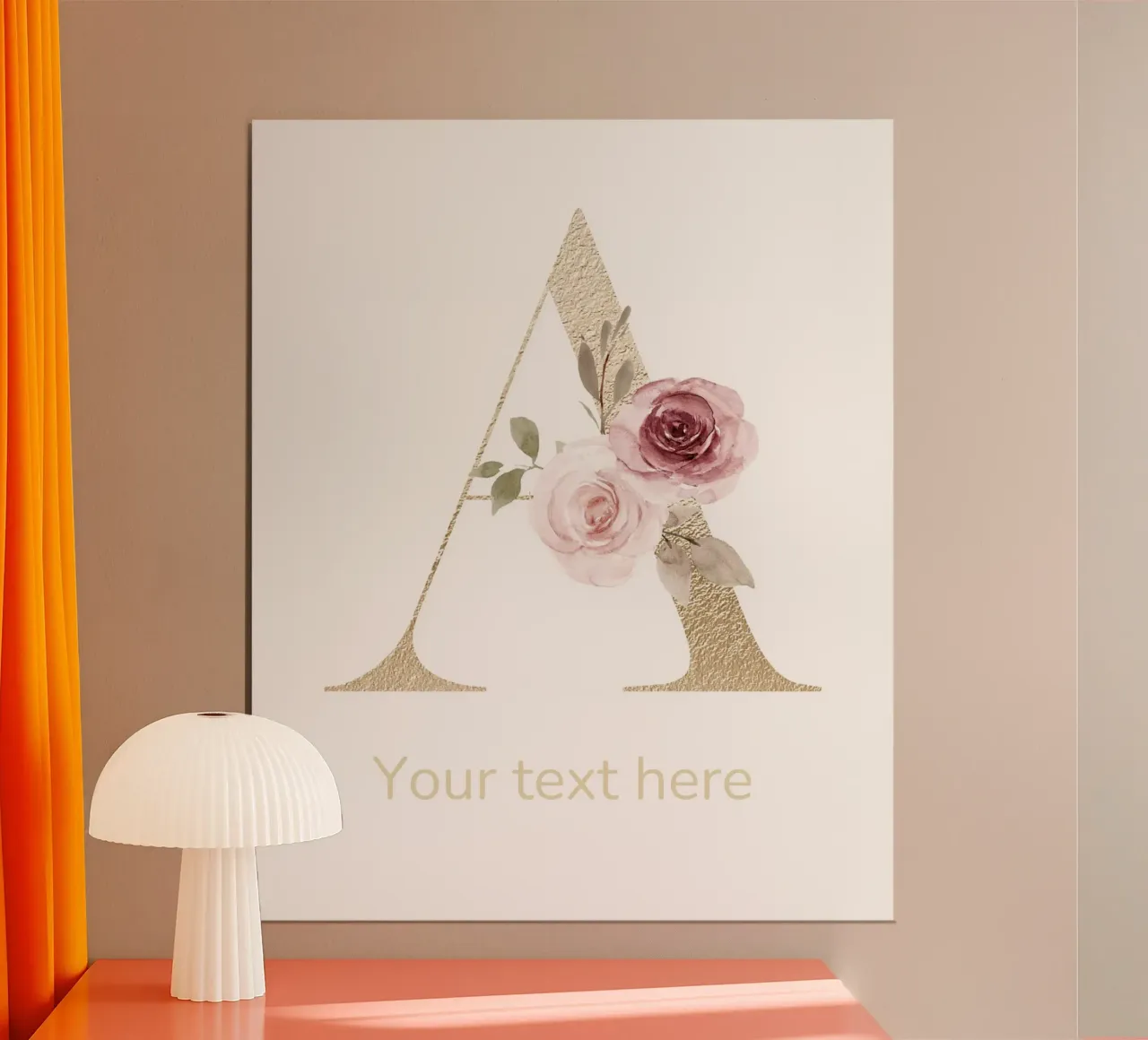 Letter A, Personalized Name Print, Personalized initial hahnemühle by The Custom Letter