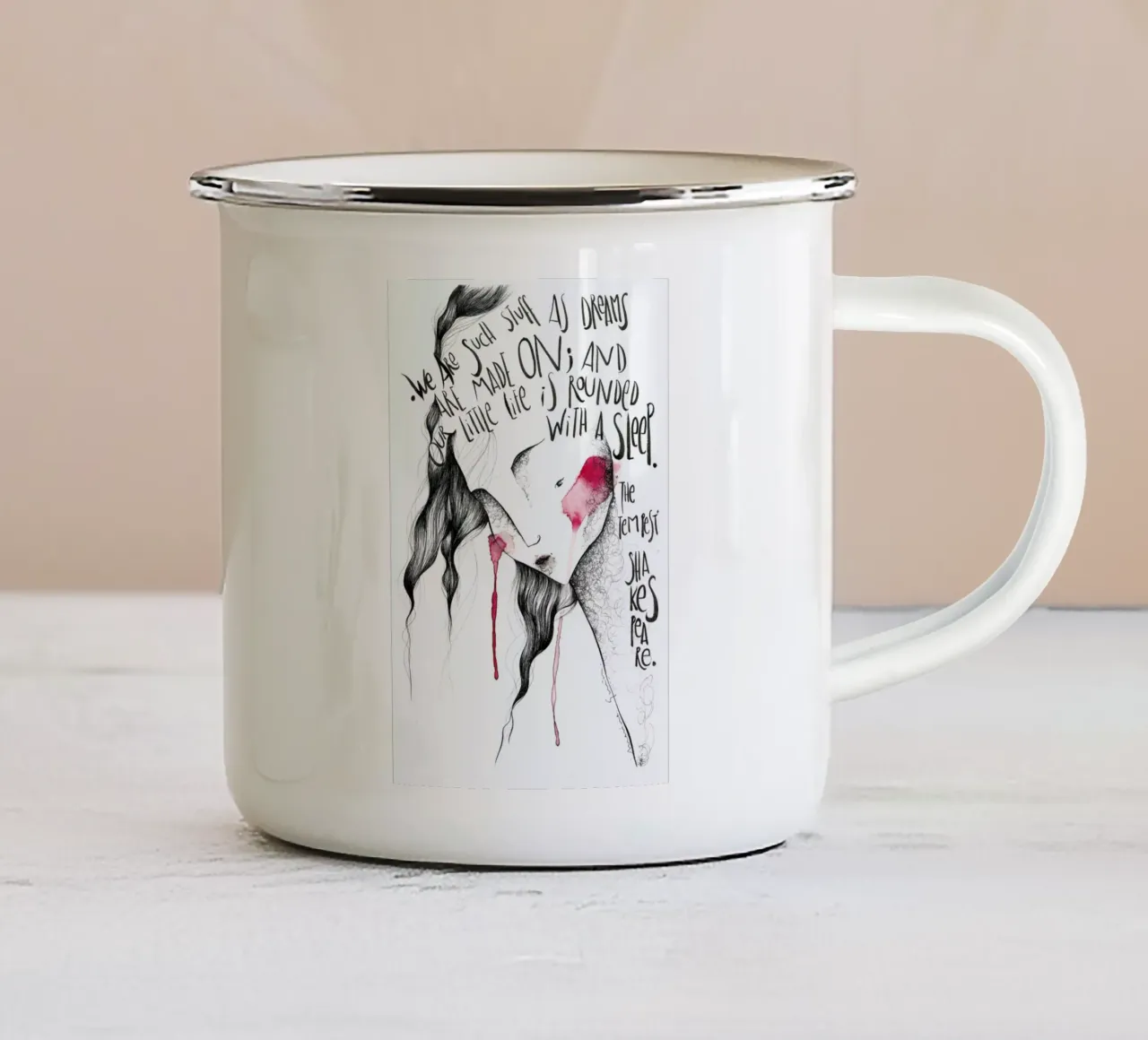 The Tempest taza de esmalte de Marina Guiu