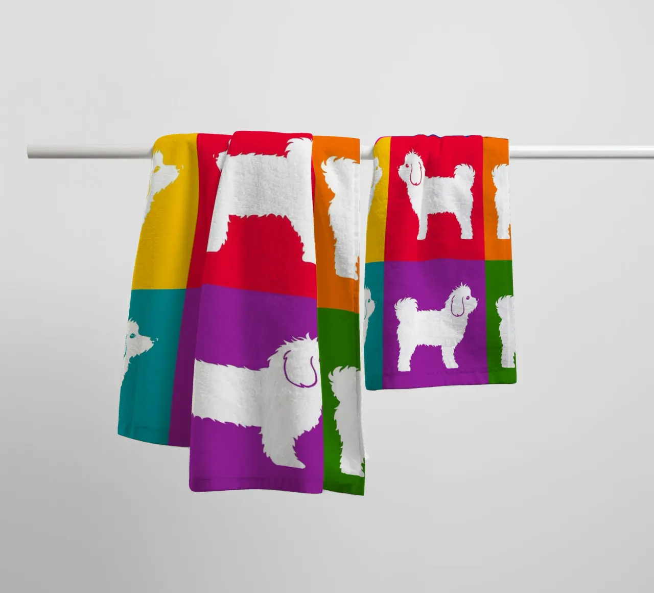 Cane maltese asciugamano da bagno da Pop dogs