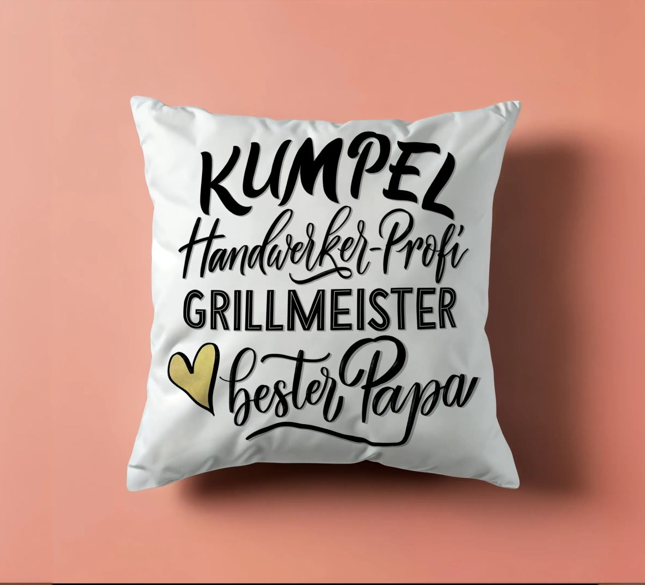 Meilleur papa. Mon pote. Bricoleur professionnel. Maître du barbecue. coussin de CalliLetters
