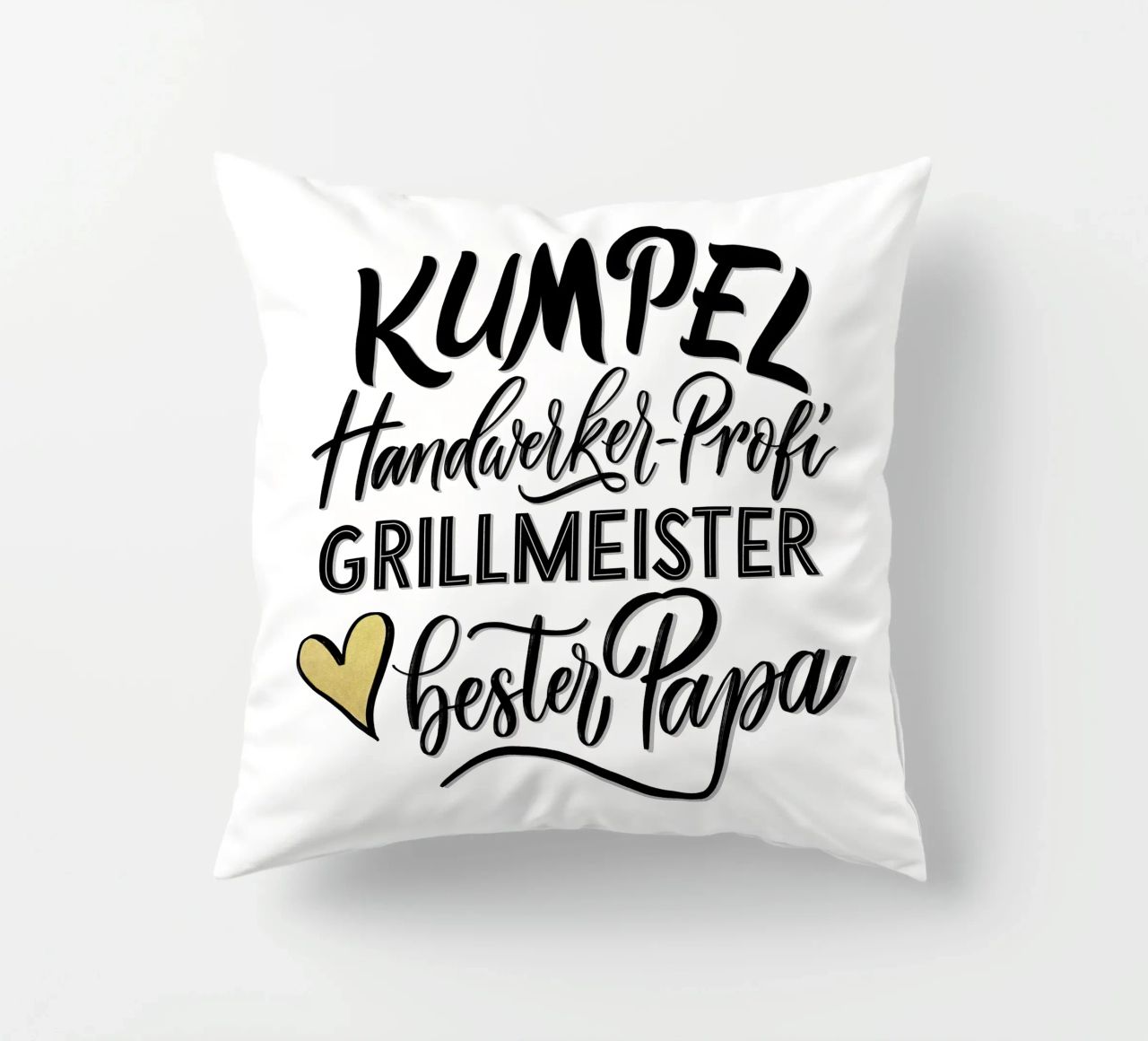 Meilleur papa. Mon pote. Bricoleur professionnel. Maître du barbecue. coussin de CalliLetters