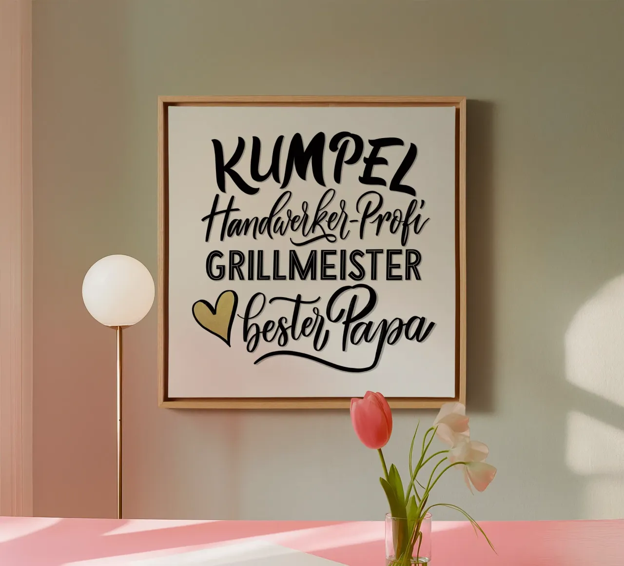 Beste vader. Maatje. Professioneel vakman. Meester van de barbecue. canvas met Baklijst van CalliLetters