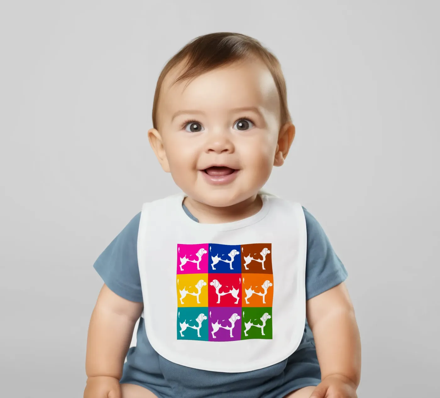 Beagle baby bib by Pop dogs