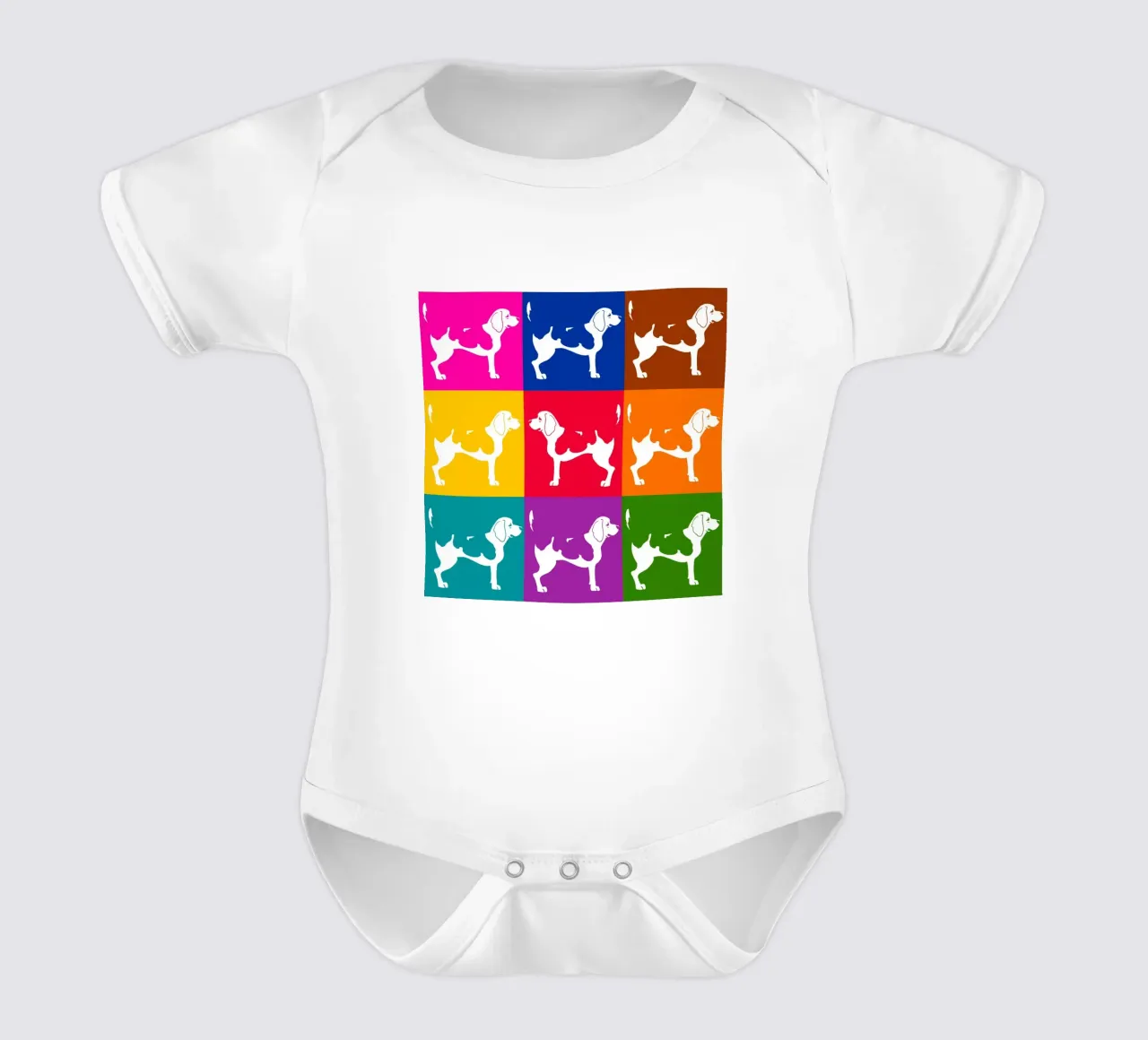Beagle body neonato maniche corte da Pop dogs