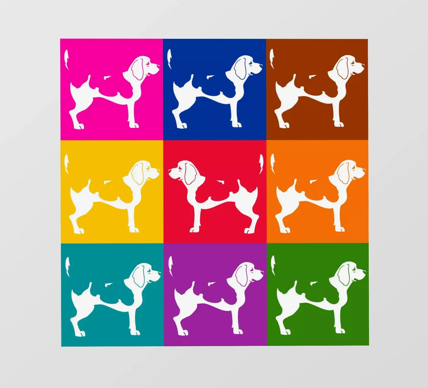 Beagle backlit folie van Pop dogs
