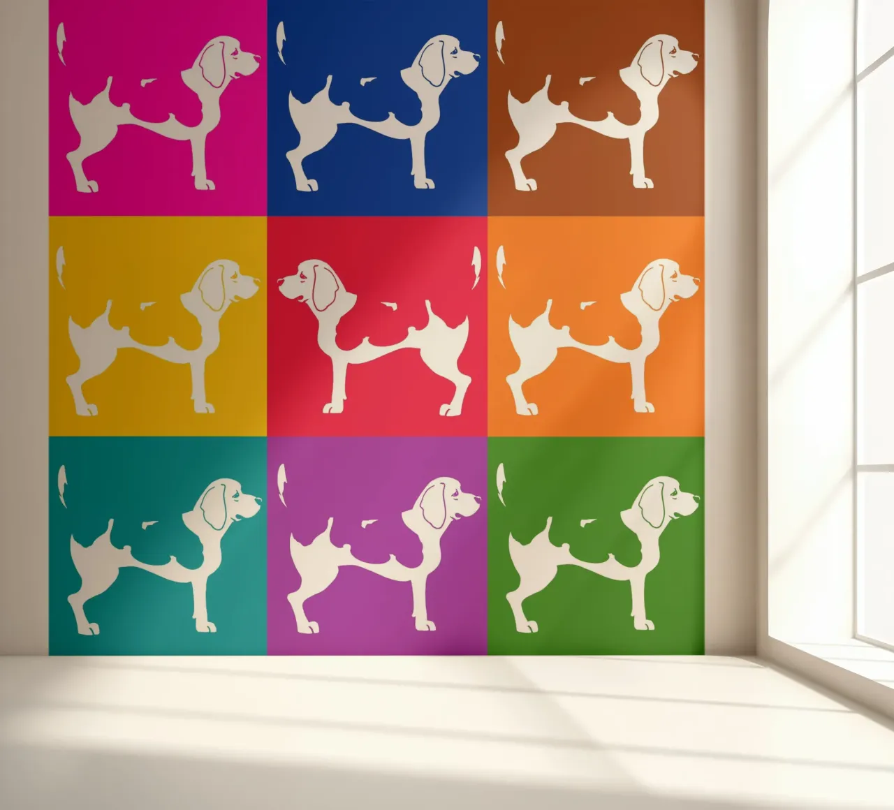 Beagle fotobehang van Pop dogs