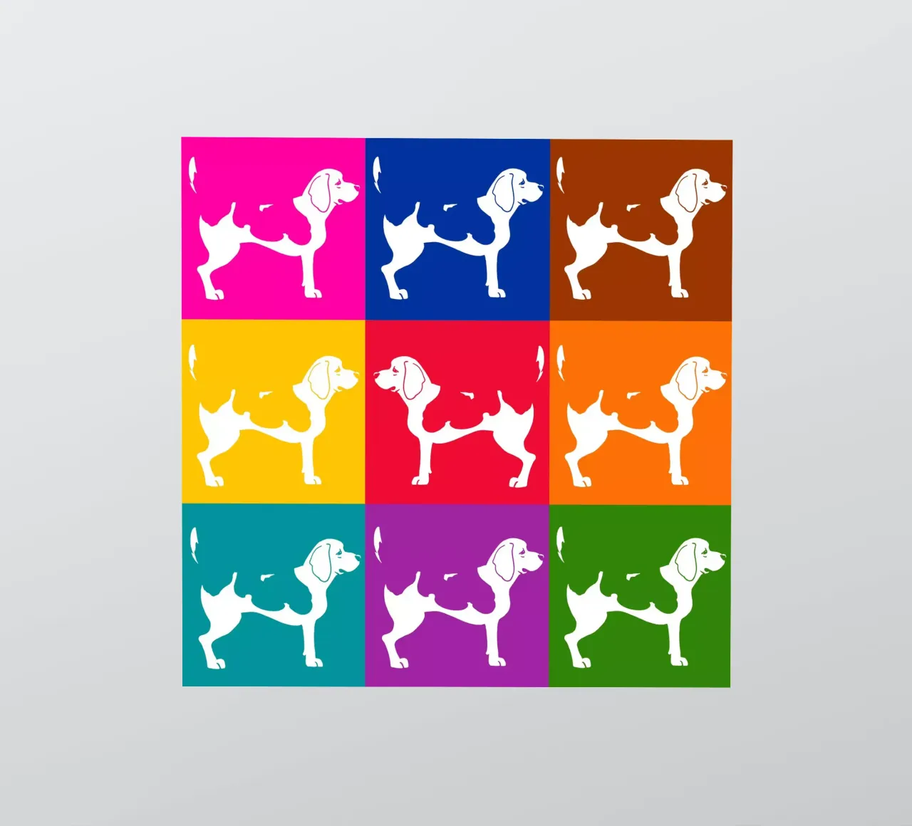 Beagle sticker van Pop dogs