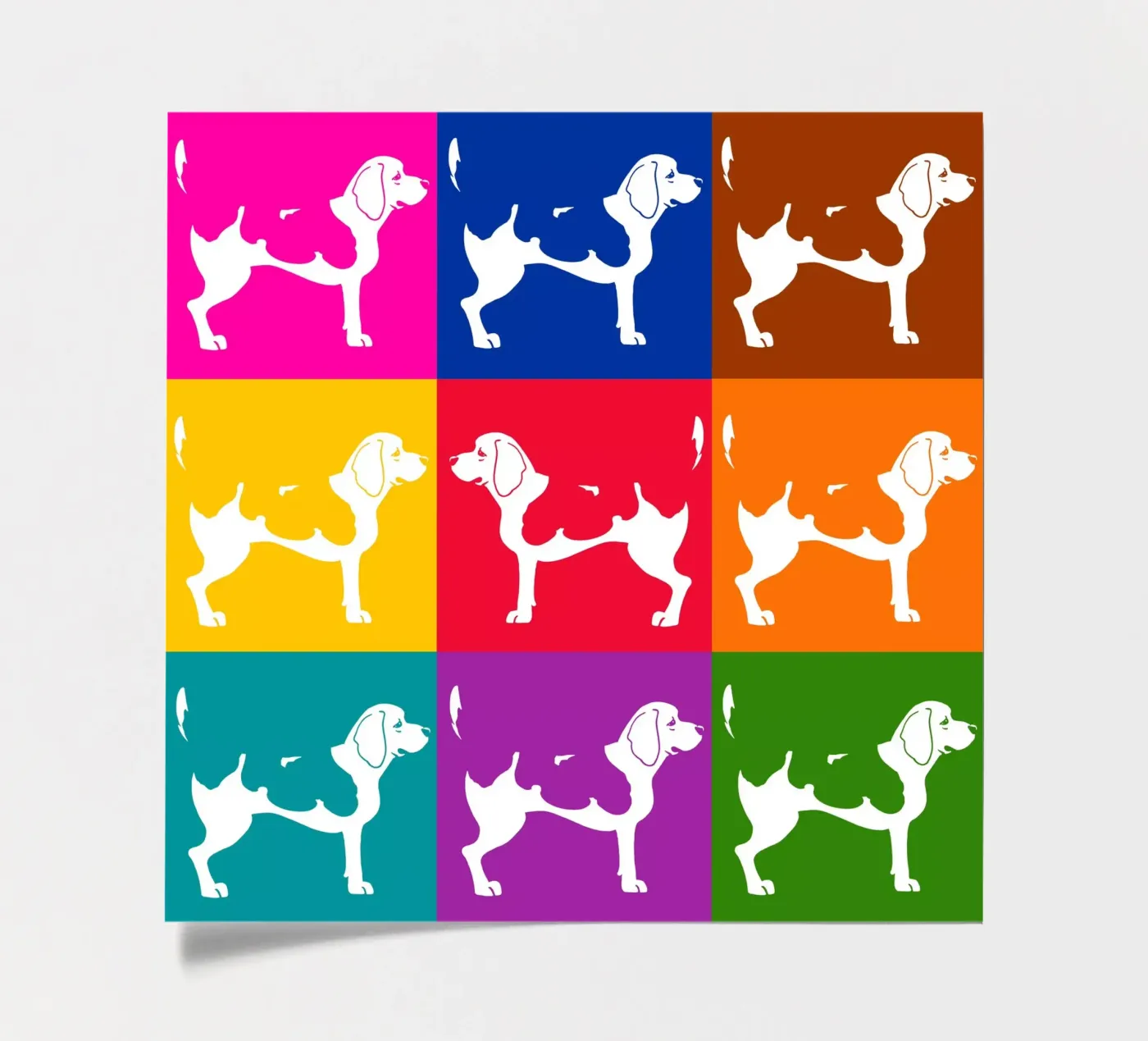 Beagle stickervel van Pop dogs